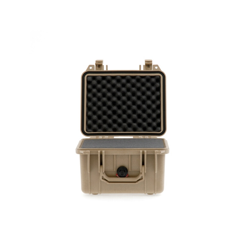 Peli Case 1300 med skum, ørkenbrun (sand)
