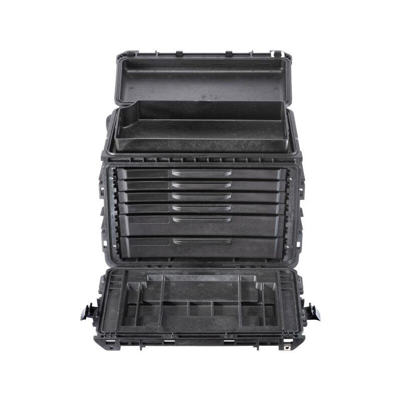 Peli Case 0450 Werkzeugkoffer mit 6 Schubladen, schwarz