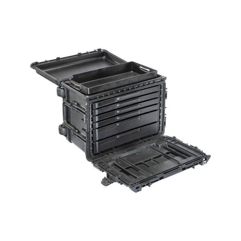 Peli Case 0450 Werkzeugkoffer mit 6 Schubladen, schwarz