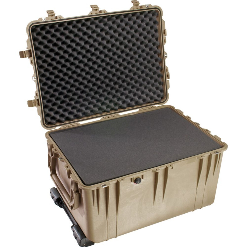 Peli Case 1660 Trolley mit Schaum, desert tan (Sand)