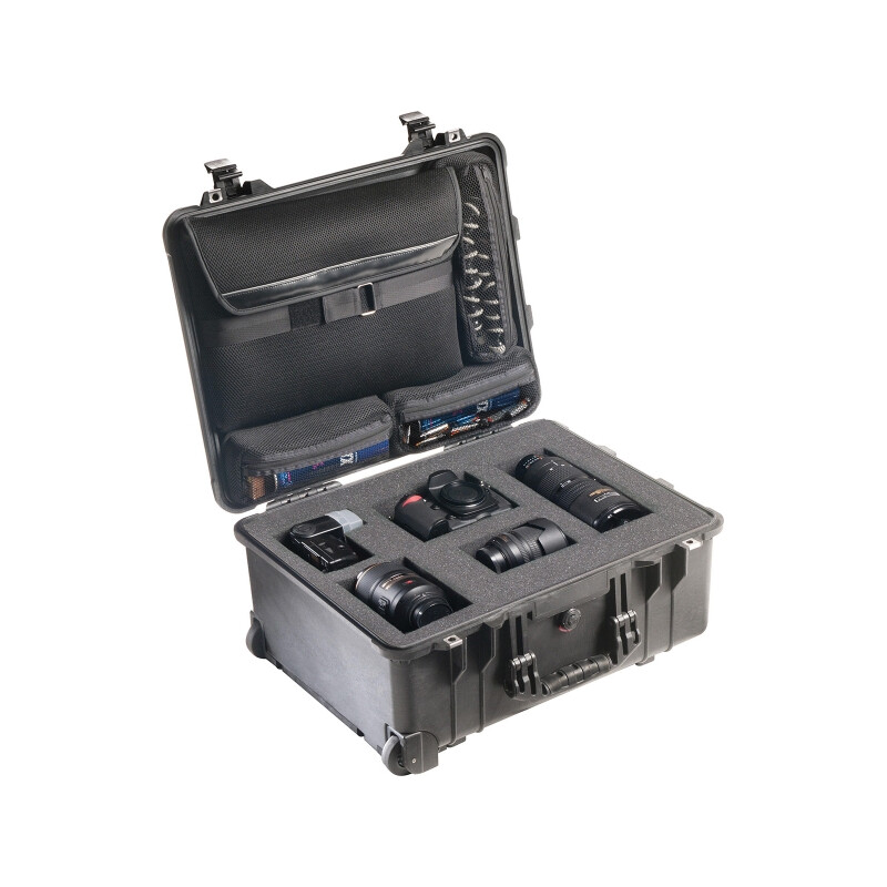 Peli Case 1560 Trolley con inserto per laptop LFC, nero