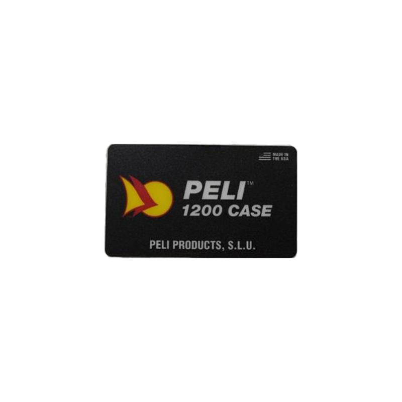 Peli Case 1200 produktmærkat