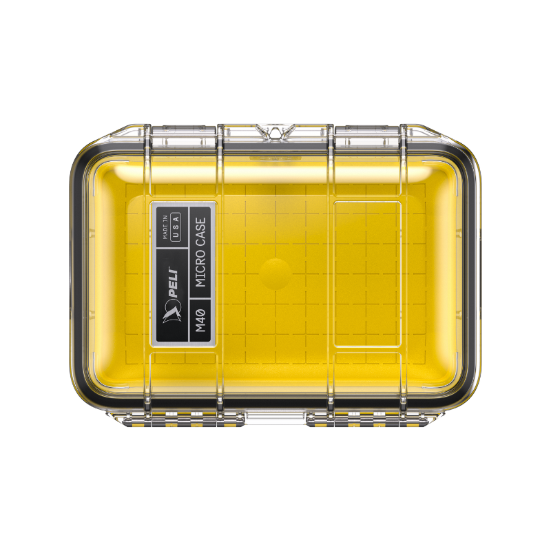 Peli Micro Case M40 trasparente (Clear), inserto giallo