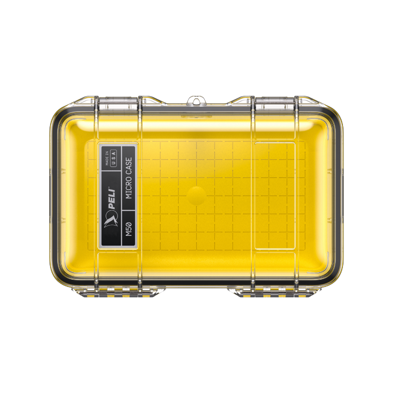 Peli Micro Case M50 gennemsigtig (Clear), gul indsats