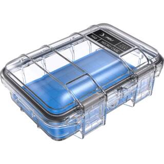 Peli Micro Case M40 transparent (Clear), blauer Einsatz