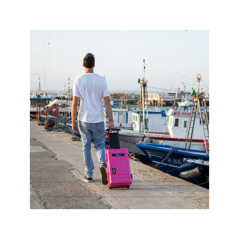 Maleta con ruedas Peli Case 1510 sin espuma, rosa