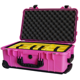 Peli Case 1510 Trolley mit Einteilungssystem, pink