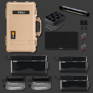 Peli 1510 met CRD Adventure Organising Kit I, woestijntan