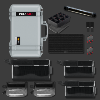 Peli Air 1535 z zestawem organizacyjnym CRD Adventure I srebrny