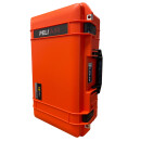 Peli Air 1535, orange avec bouchons et poignée noirs