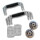 Peli 1510 replacement handles and fasteners, silver (set of 2 handles and 2 fasteners)