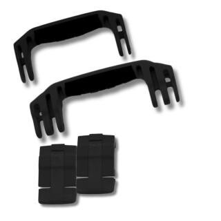 Peli 1510 Ersatzgriffe und Verschlüsse, Schwarz (Set mit 2 Griffen und 2 Verschlüssen)