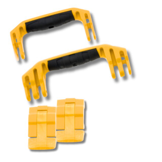 Peli 1510 Ersatzgriffe und Verschlüsse, Gelb (Set mit 2 Griffen und 2 Verschlüssen)