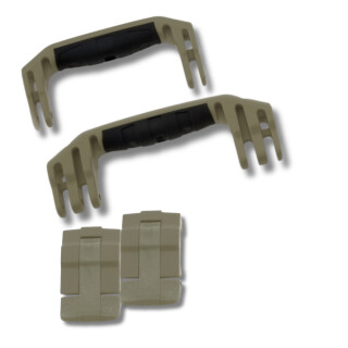 Peli 1510 Ersatzgriffe und Verschlüsse, Oliv (Set mit 2 Griffen und 2 Verschlüssen)