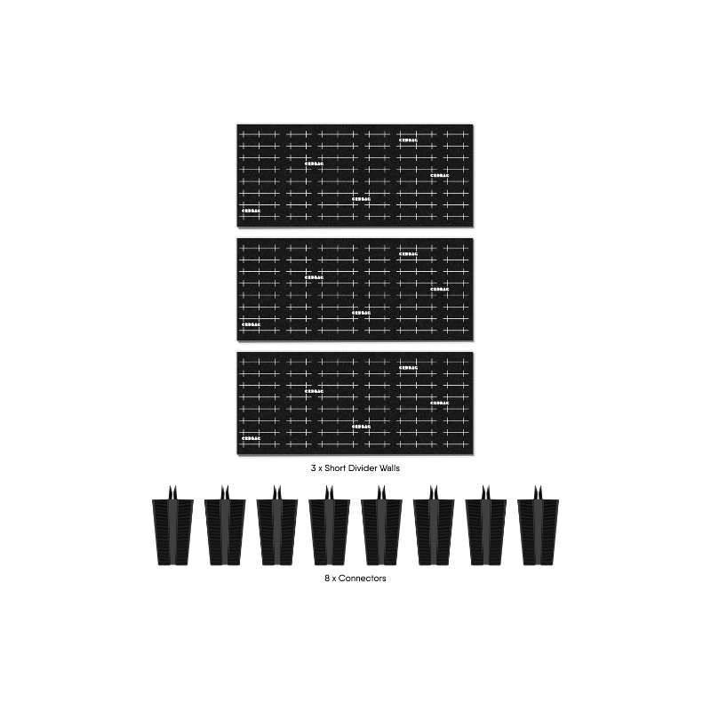 CRDBAG Grid-Divide Trennwandsystem, Erweiterung Kurz