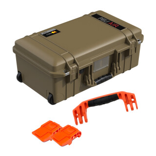 Peli Air 1535, OCP Tan mit orangefarbenem Griff und Verschlüssen