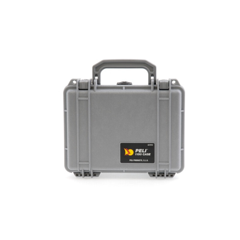 Peli Case 1150 avec mousse, argentée