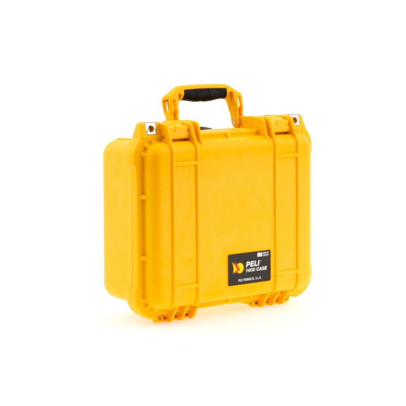 Peli koffer 1400 met schuim, geel