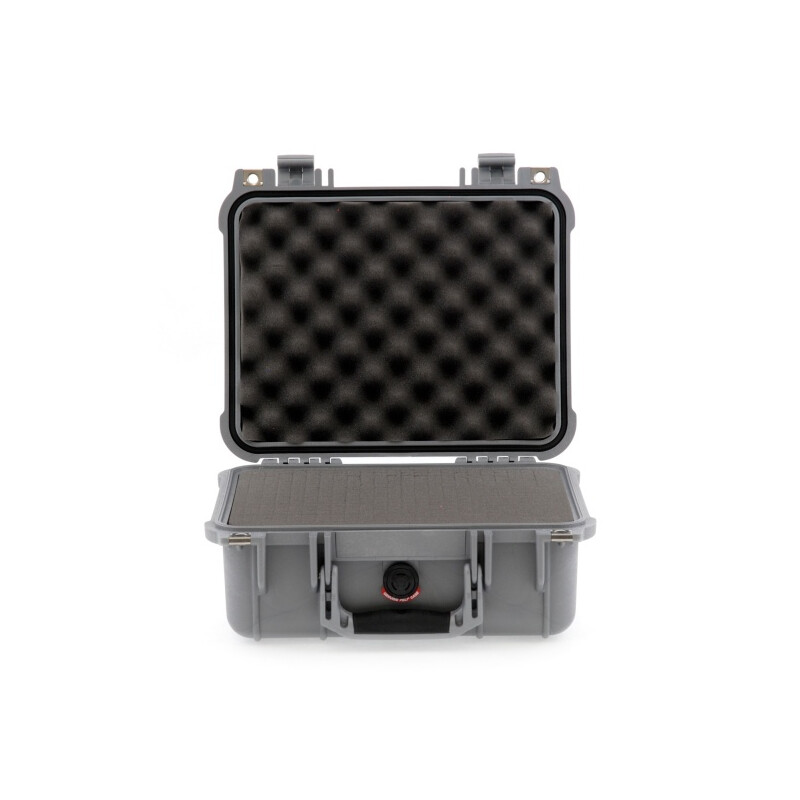 Peli Case 1400 con espuma, plata