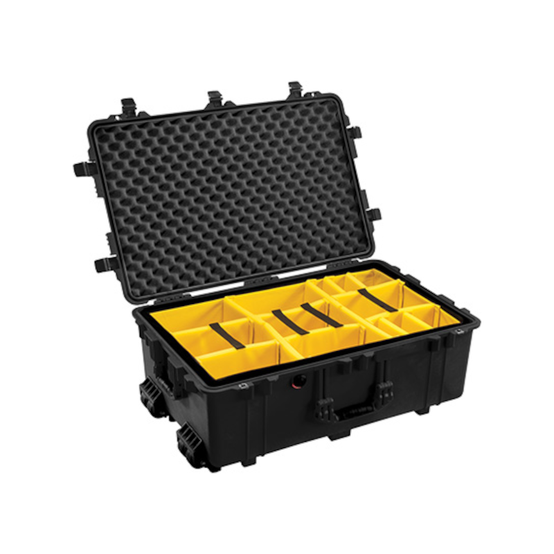 Peli Case 1650 Trolley avec système de compartimentation, noir
