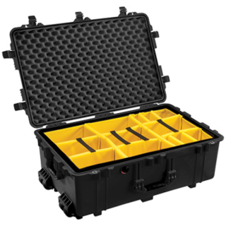 Peli Case 1650 Trolley avec système de compartimentation, noir