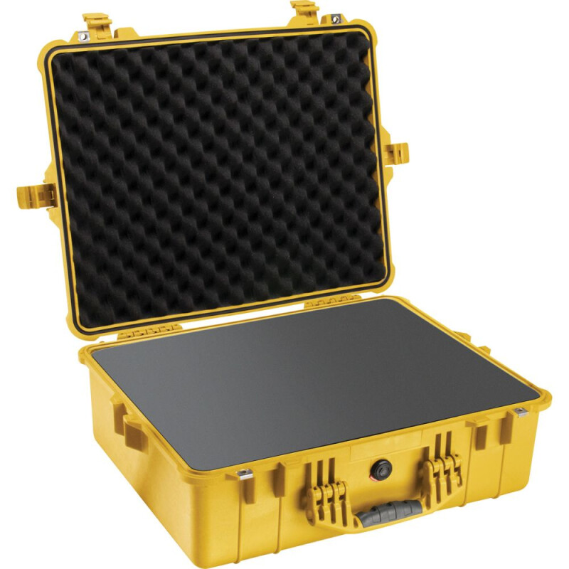 Peli Case 1600 avec mousse, jaune