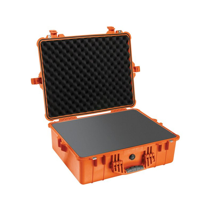 Peli Case 1600 mit Schaum, orange