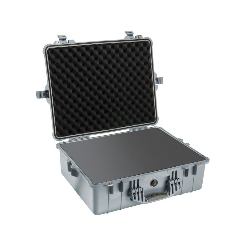 Peli Case 1600 mit Schaum, silber