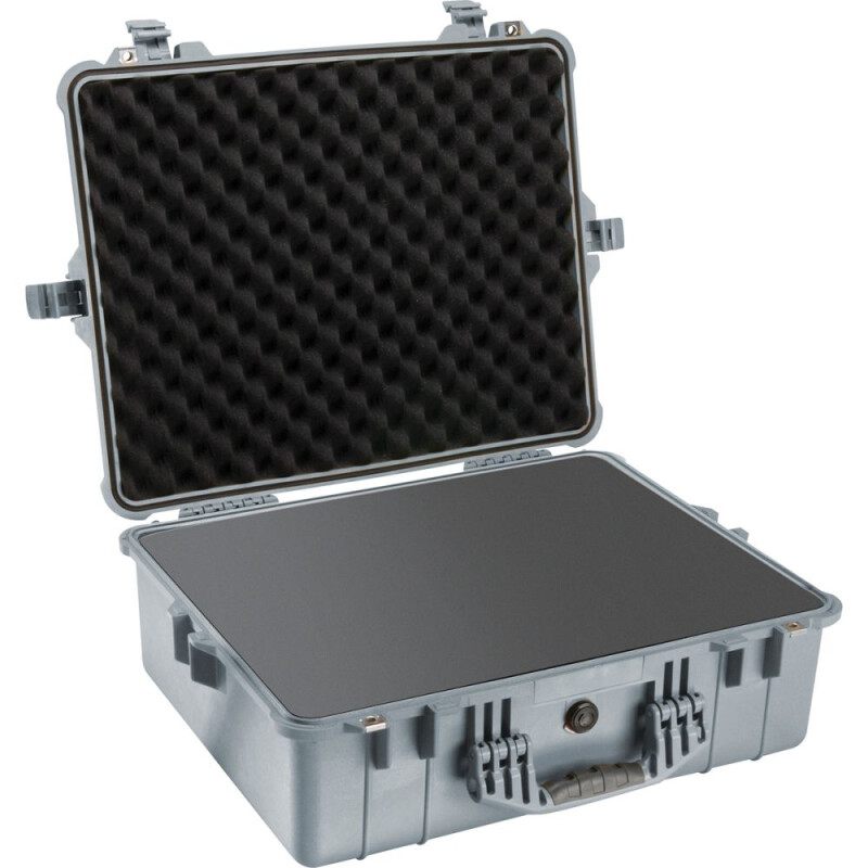 Peli Case 1600 mit Schaum, silber