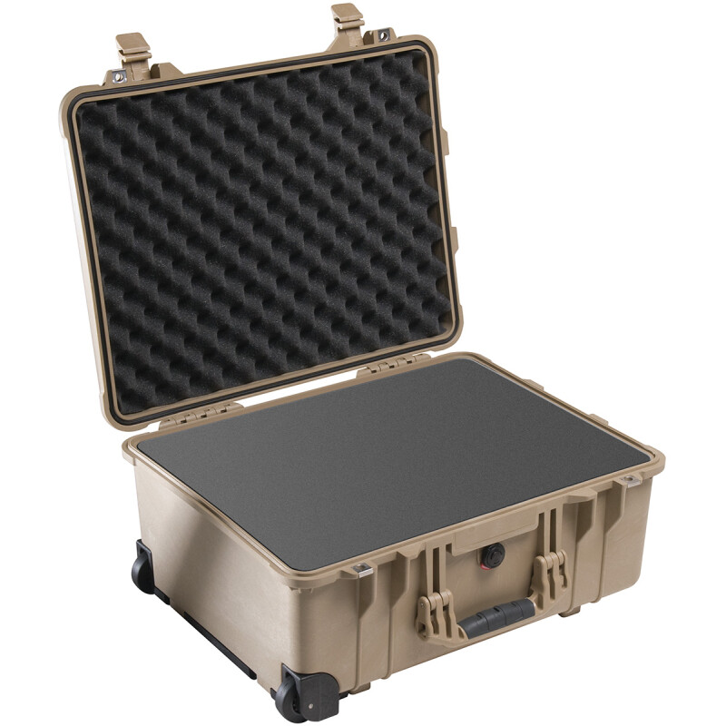 Peli Case 1560 Trolley mit Schaum, desert tan (Sand)