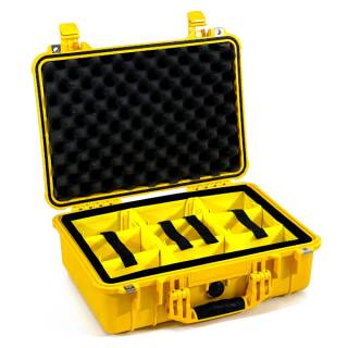 Peli Case 1500 mit Einteilungssystem, gelb