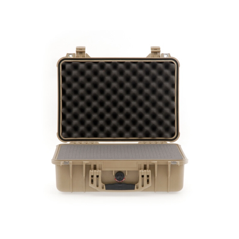 Peli Case 1500 met schuim, desert tan (zand)