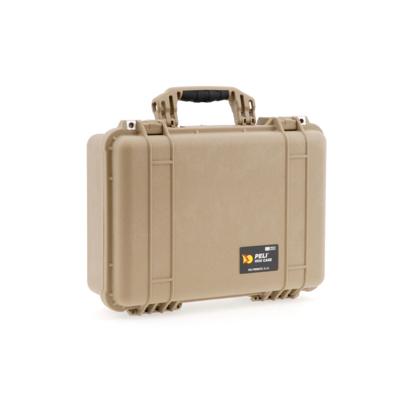 Peli Case 1500 met schuim, desert tan (zand)