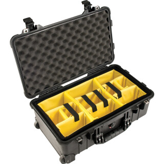 Peli Case 1510 Trolley med opdelingssystem, sort