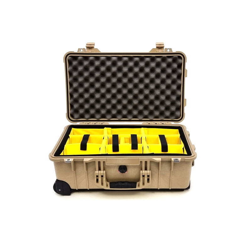 Peli Case 1510 Trolley con sistema divisor, Desert Tan (Arena)