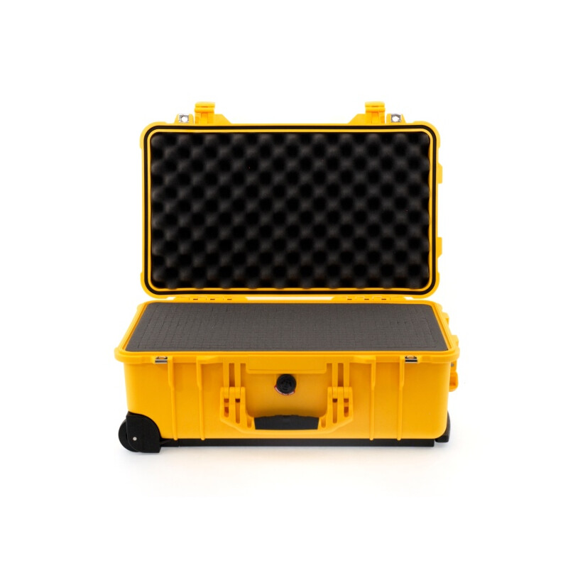 Peli Case 1510 Trolley met schuim, geel