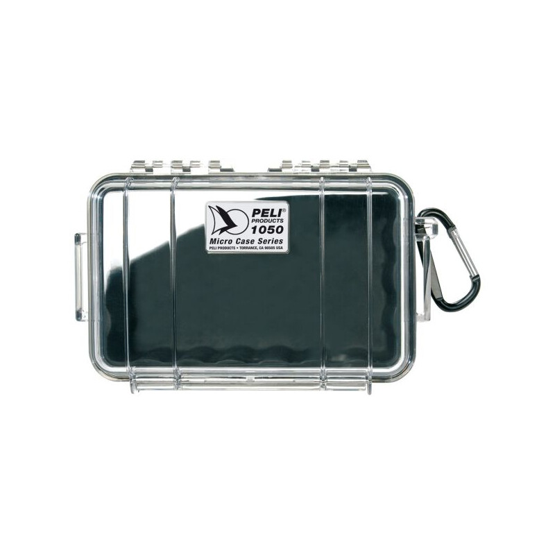 Peli Micro Case 1050 transparent (Clear), schwarzer Einsatz