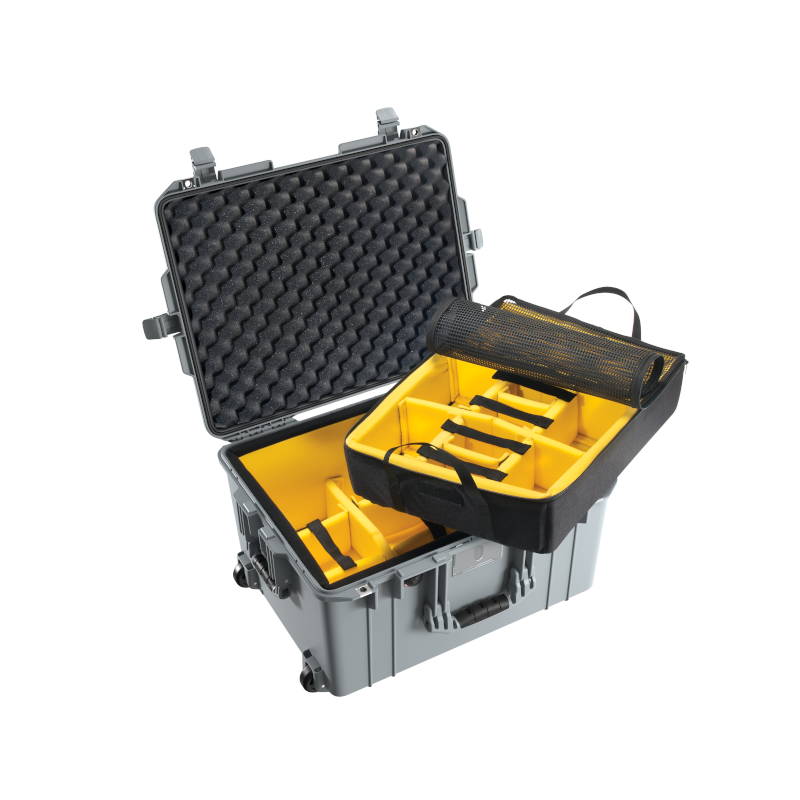 Peli Air 1607 Trolley met verdeelsysteem, zilver