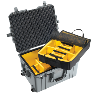 Peli Air 1607 Trolley met verdeelsysteem, zilver