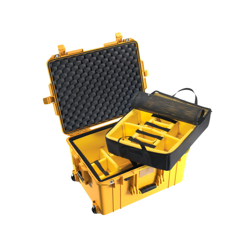 Peli Air 1607 Trolley avec système de compartimentation, jaune