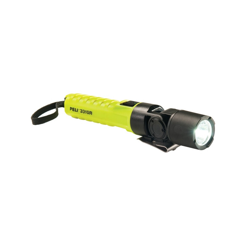 Peli Light 3310R LED, con adattatore angolare, giallo