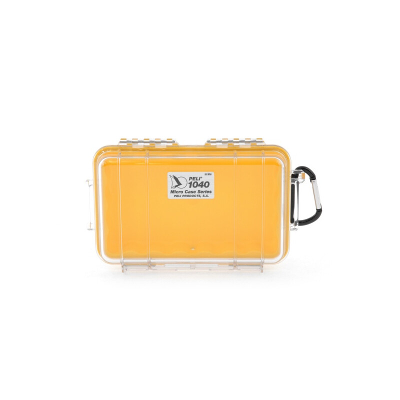 Peli Micro Case 1040 transparente (Clear), insert jaune
