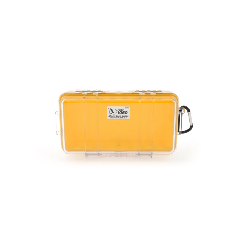 Peli Micro Case 1060 transparent (Clear), gelber Einsatz