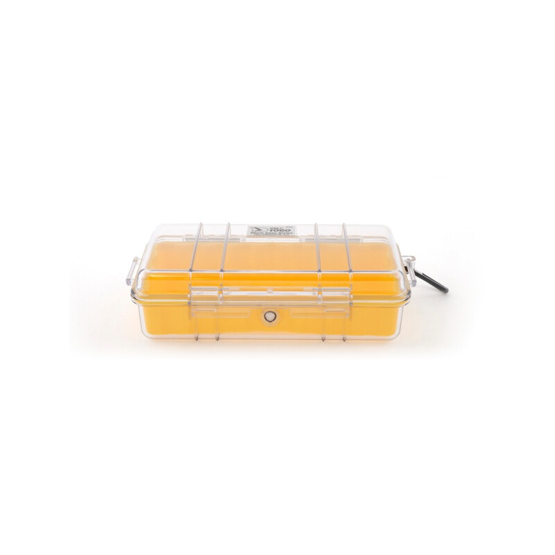 Peli Micro Case 1060 transparent (Clear), gelber Einsatz