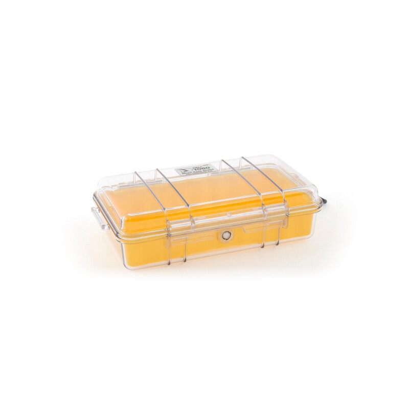 Peli Micro Case 1060 transparent (Clear), gelber Einsatz