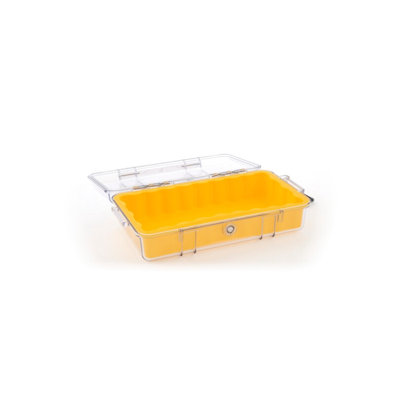 Peli Micro Case 1060 transparent (Clear), gelber Einsatz