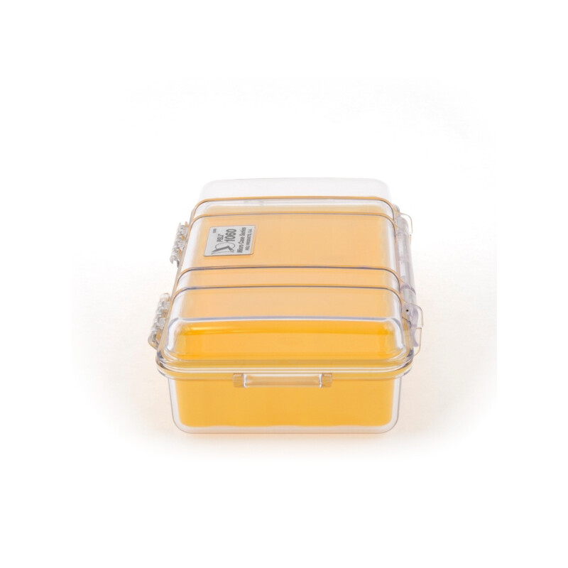 Peli Micro Case 1060 transparent (Clear), gelber Einsatz